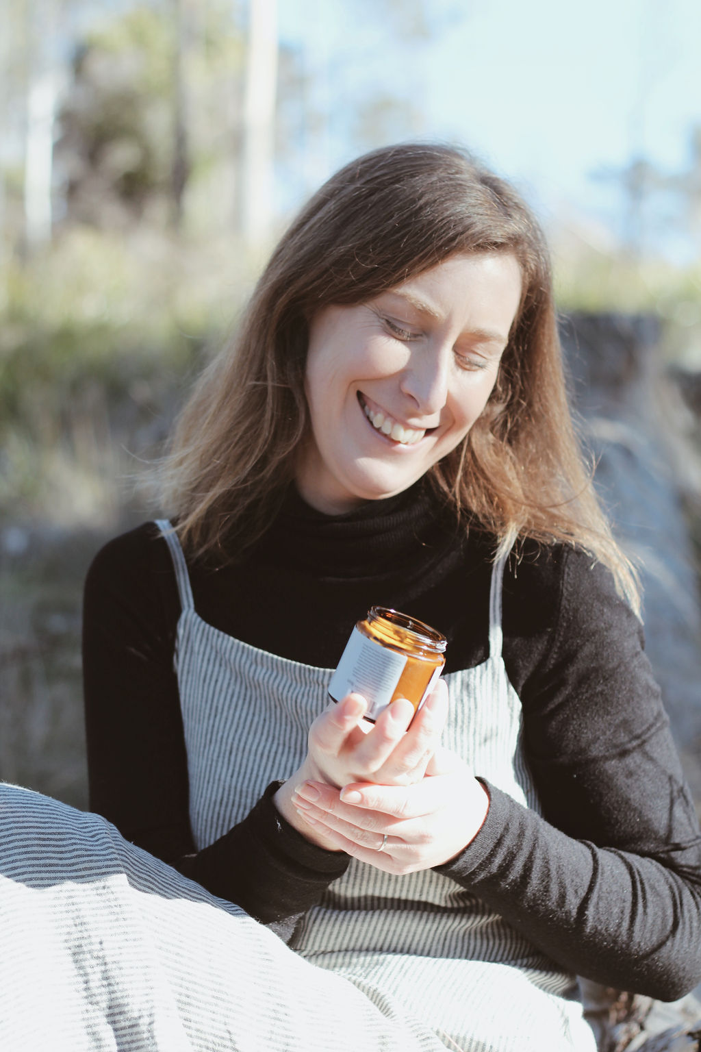 Bush lemon lip balm and hand cream wild isle set tasmanian made maker