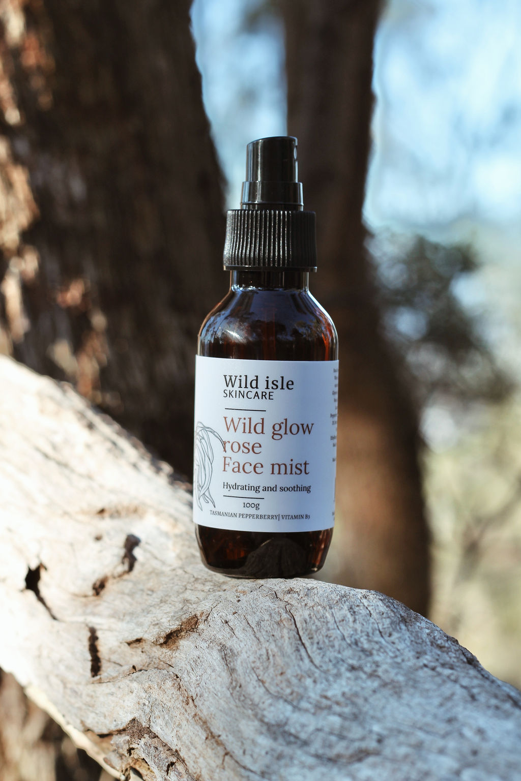 wild glow rose face mist tasmanian made skincare