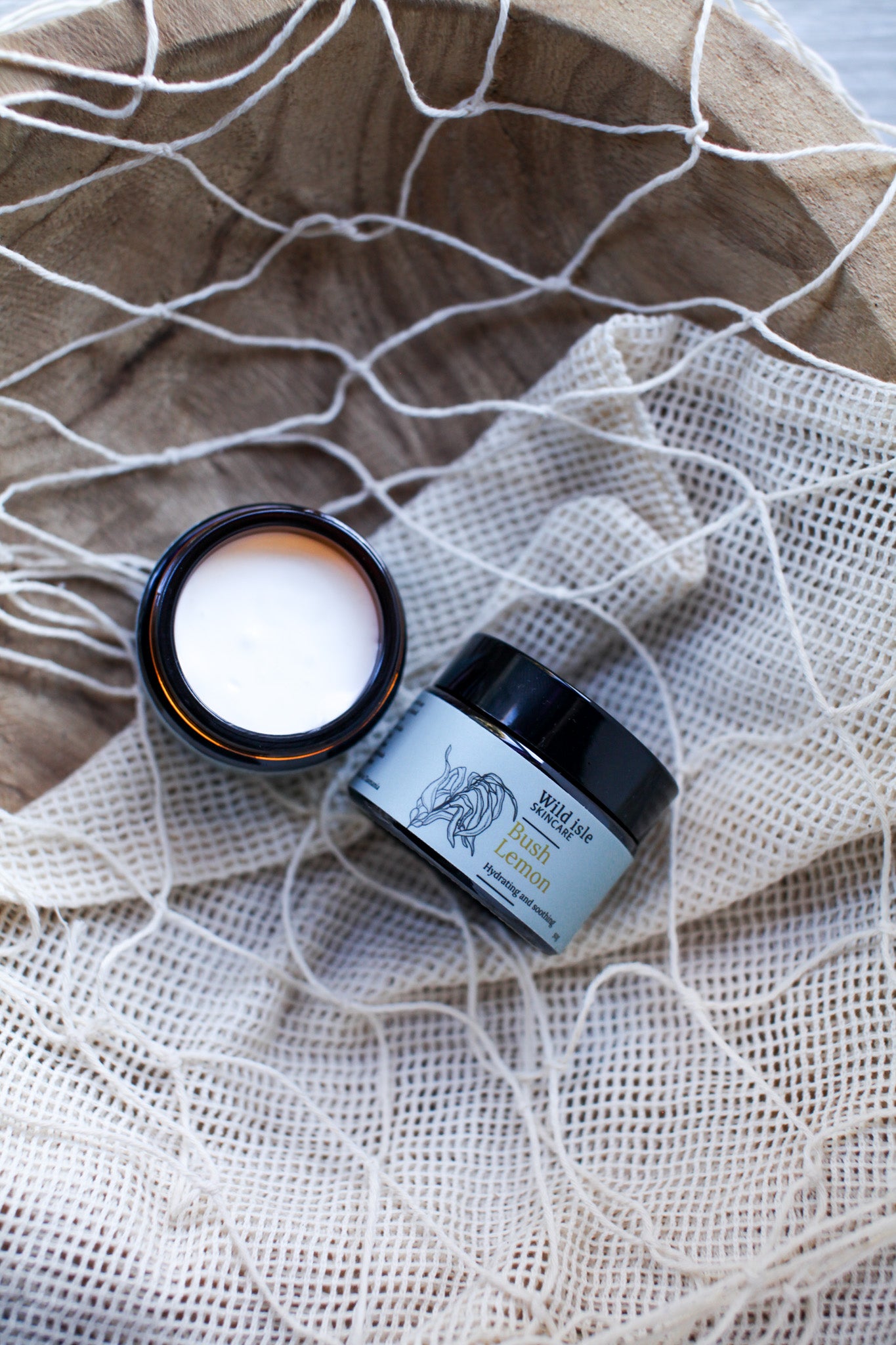 bush lemon hand cream made by wild isle skincare travel sized jars