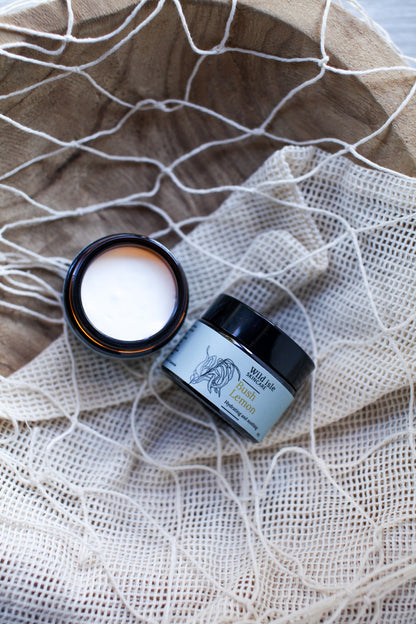 bush lemon hand cream made by wild isle skincare travel sized jars